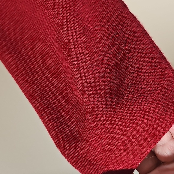 J. Jill Rich Red Knit Top, Size XL. boat Neck, 3/4 Sleeves. 100% Cotton - Picture 3 of 6